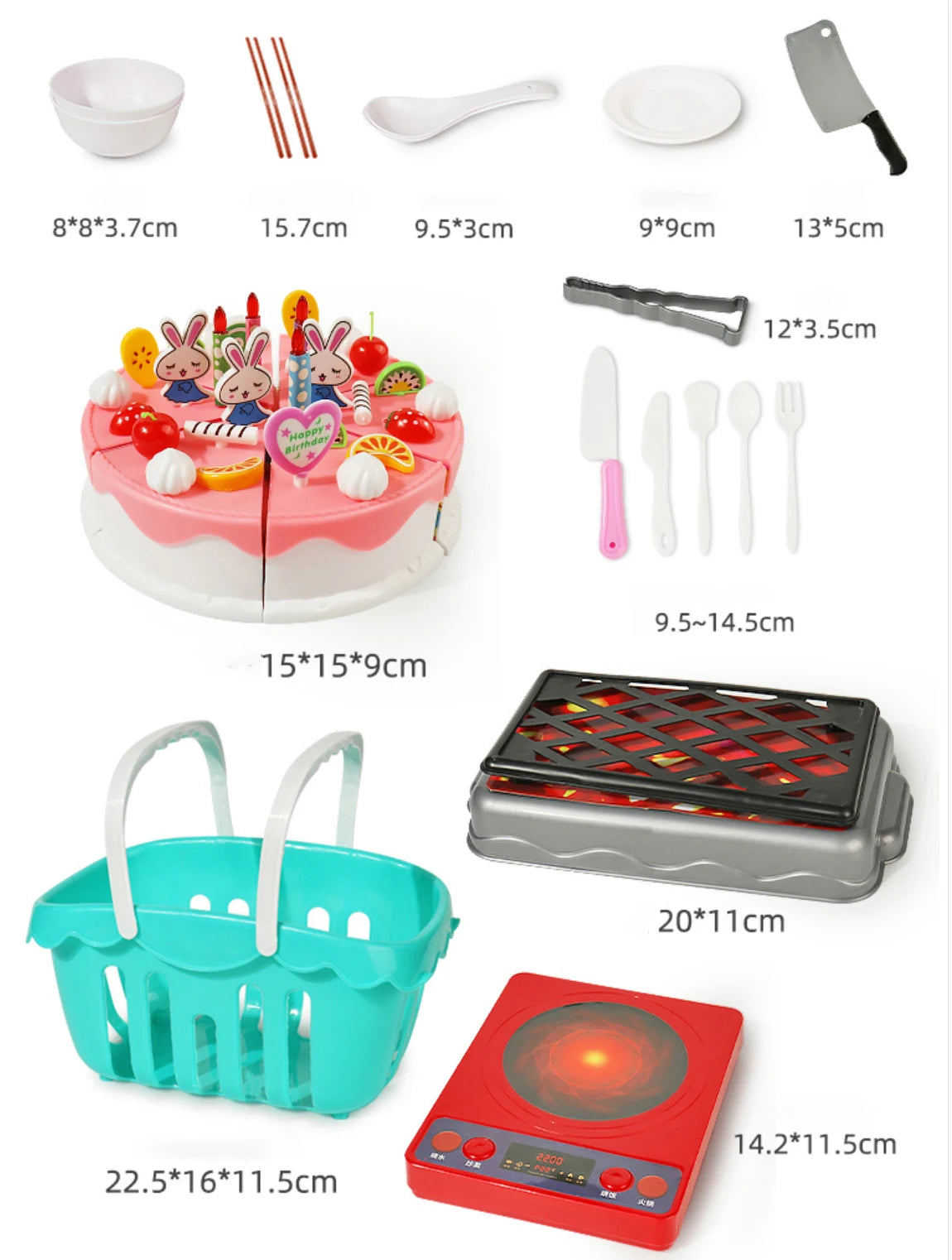 3-6 Years Old Child Vegetables and Fruits Kitchen Toys Set