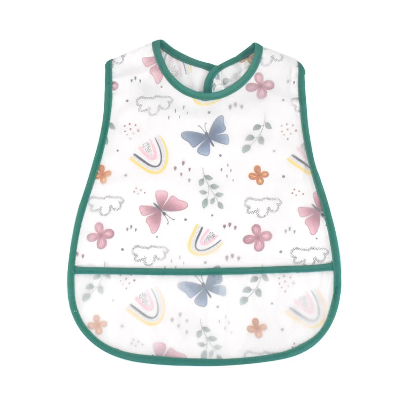 Waterproof Pocket Lunch Feeding Bibs Adjustable