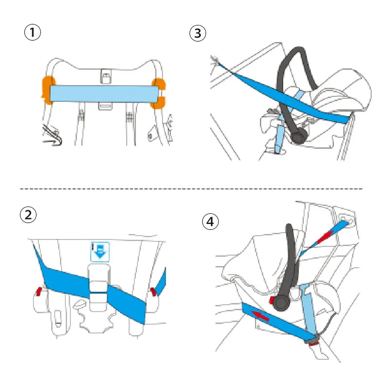 Biomimetic baby stroller 3 in 1 baby car light