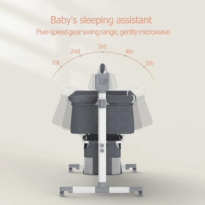 Baby Crib Bed  Electric with Music Movable and Portable