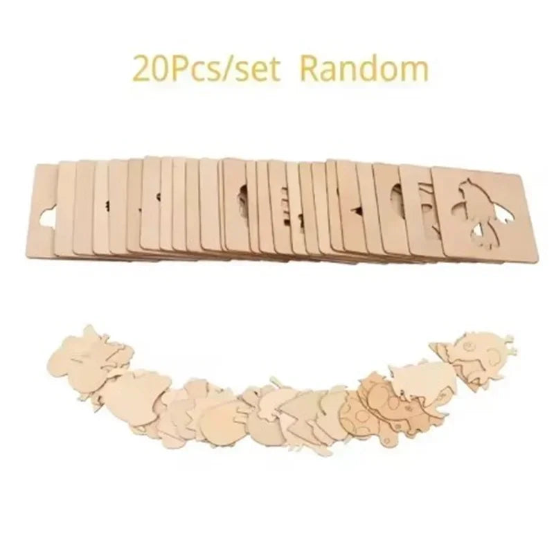 Set of Drawing Templates Wooden