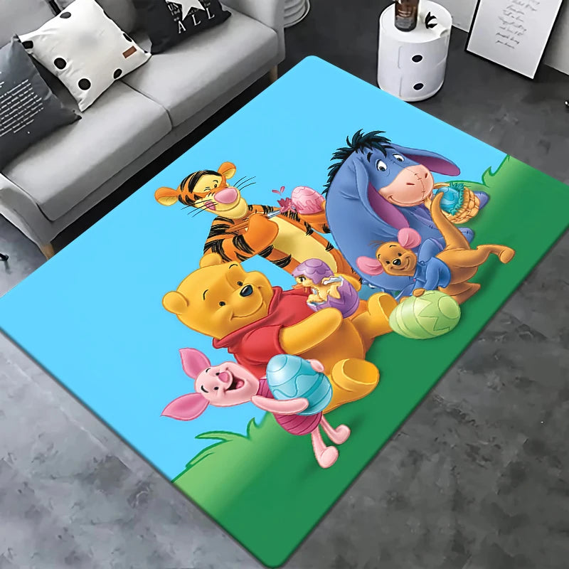 Winnie the Pooh Cartoon Printed Carpet .Living Room Bedroom Entrance Door Mat ,Sofa ,Toilets,Home Decoration Carpet. Picnic Rug
