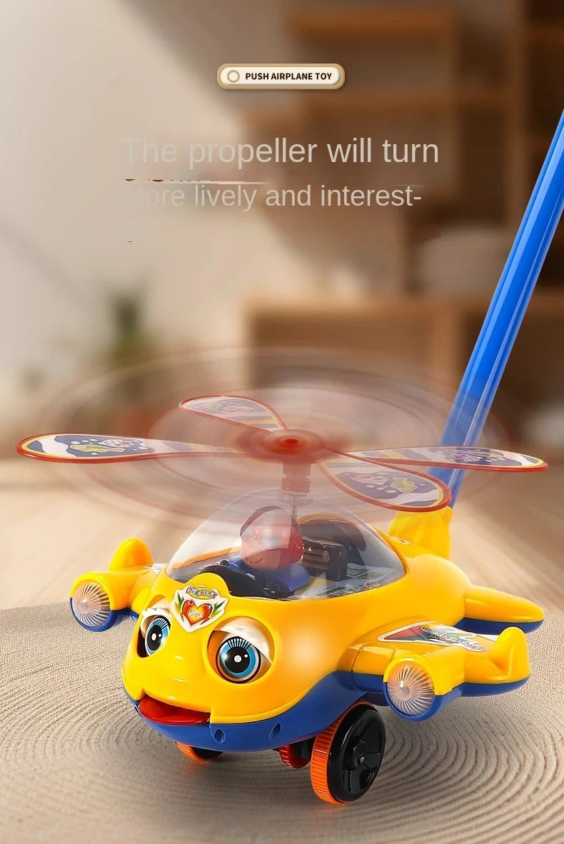 Hand Push Airplane Stroller Toy