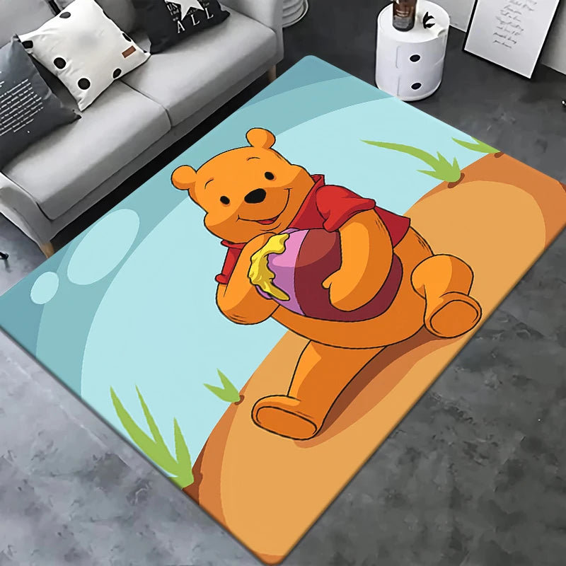 Winnie the Pooh Cartoon Printed Carpet .Living Room Bedroom Entrance Door Mat ,Sofa ,Toilets,Home Decoration Carpet. Picnic Rug