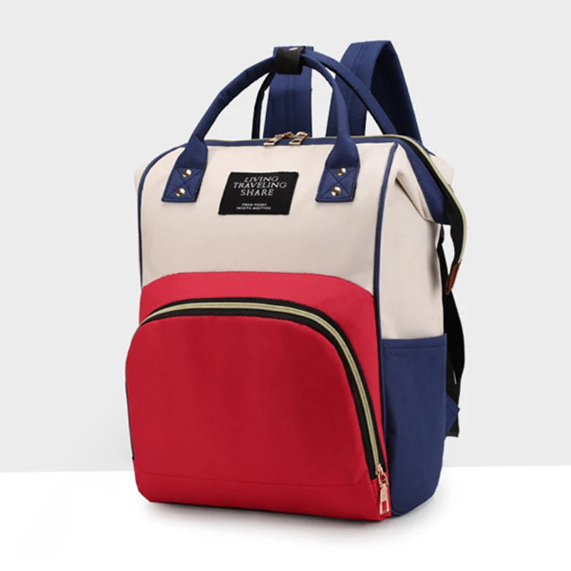 Large Capacity Canvas Mummy Bag Multifunctional Baby Bottle Thermal