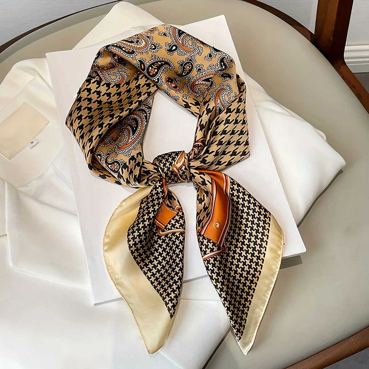 27.56" Print Small Square Scarf