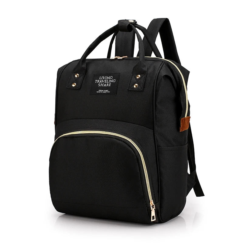 Large Capacity Canvas Mummy Bag Multifunctional Baby Bottle Thermal
