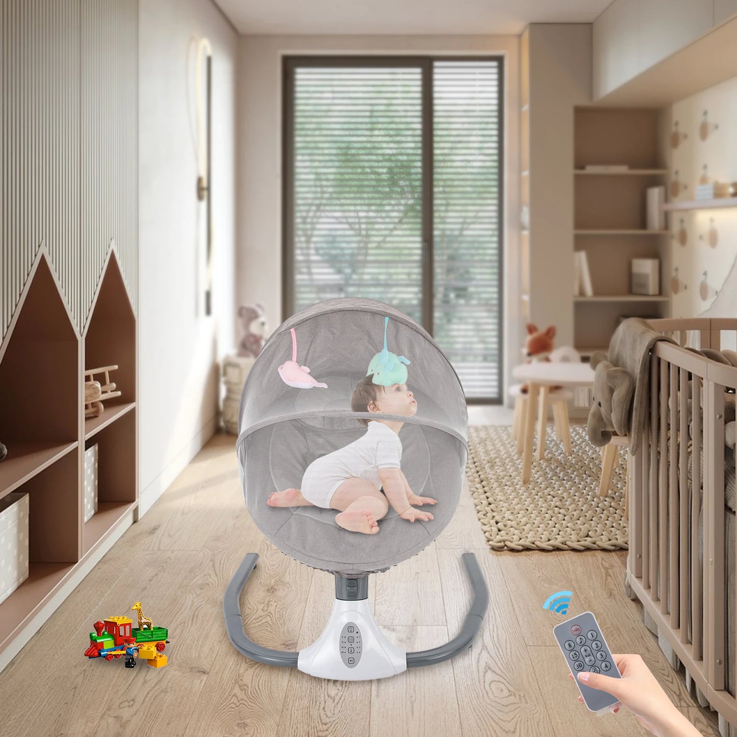 Electric Baby Swings for Infants to Toddler,Rocking Bedside Sleeper
