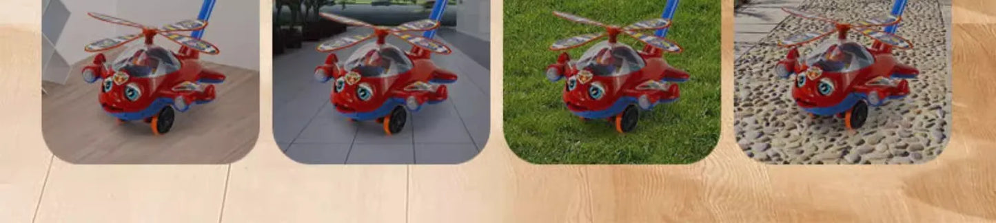Hand Push Airplane Stroller Toy