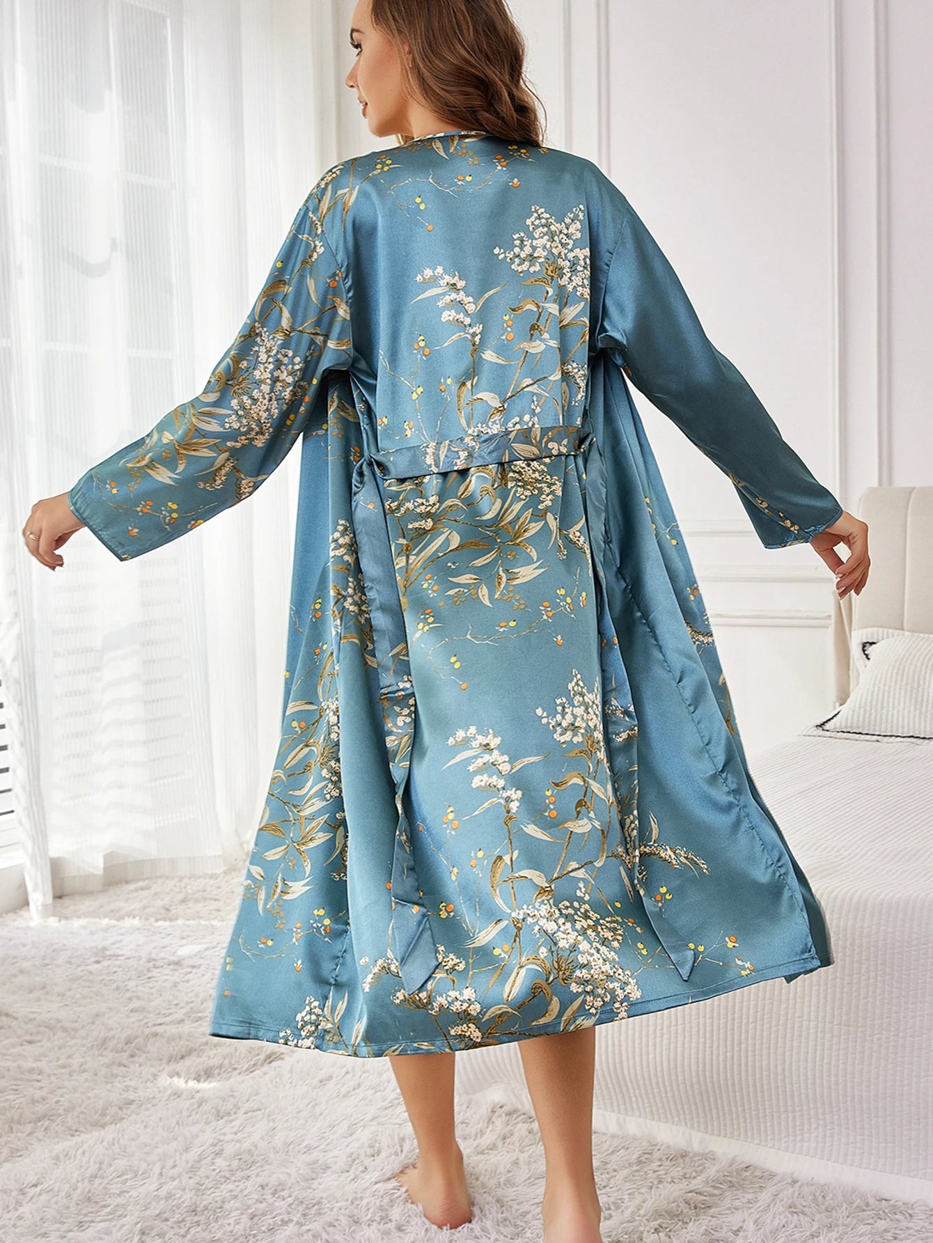 Elegant Robe Floral Print
