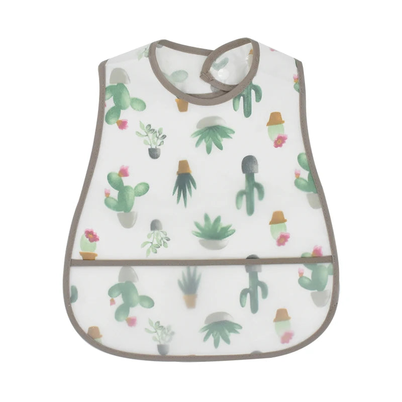 Waterproof Pocket Lunch Feeding Bibs Adjustable