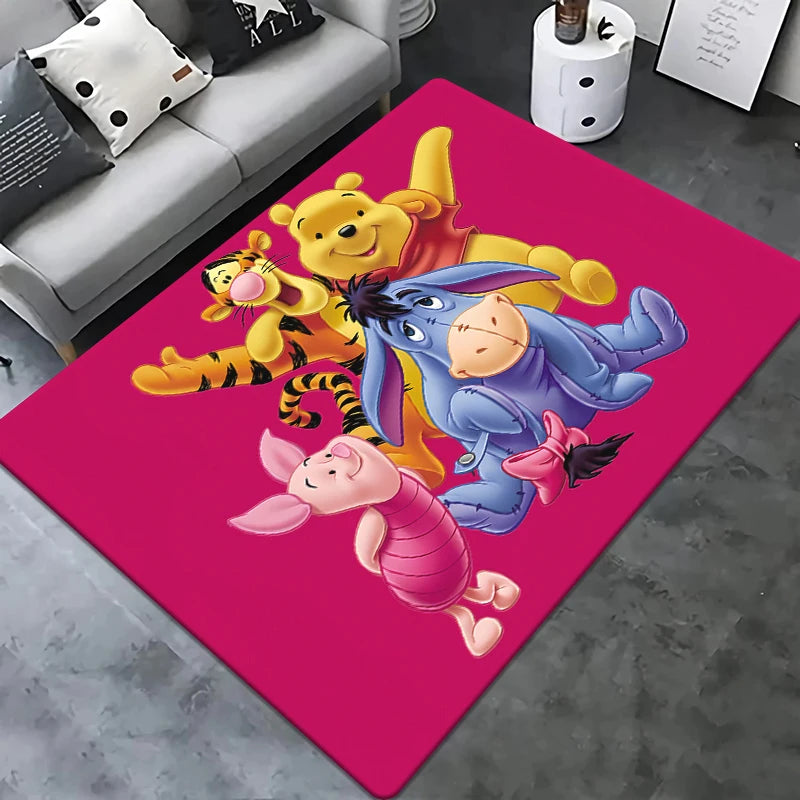 Winnie the Pooh Cartoon Printed Carpet .Living Room Bedroom Entrance Door Mat ,Sofa ,Toilets,Home Decoration Carpet. Picnic Rug