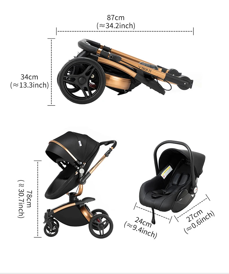 Biomimetic baby stroller 3 in 1 baby car light