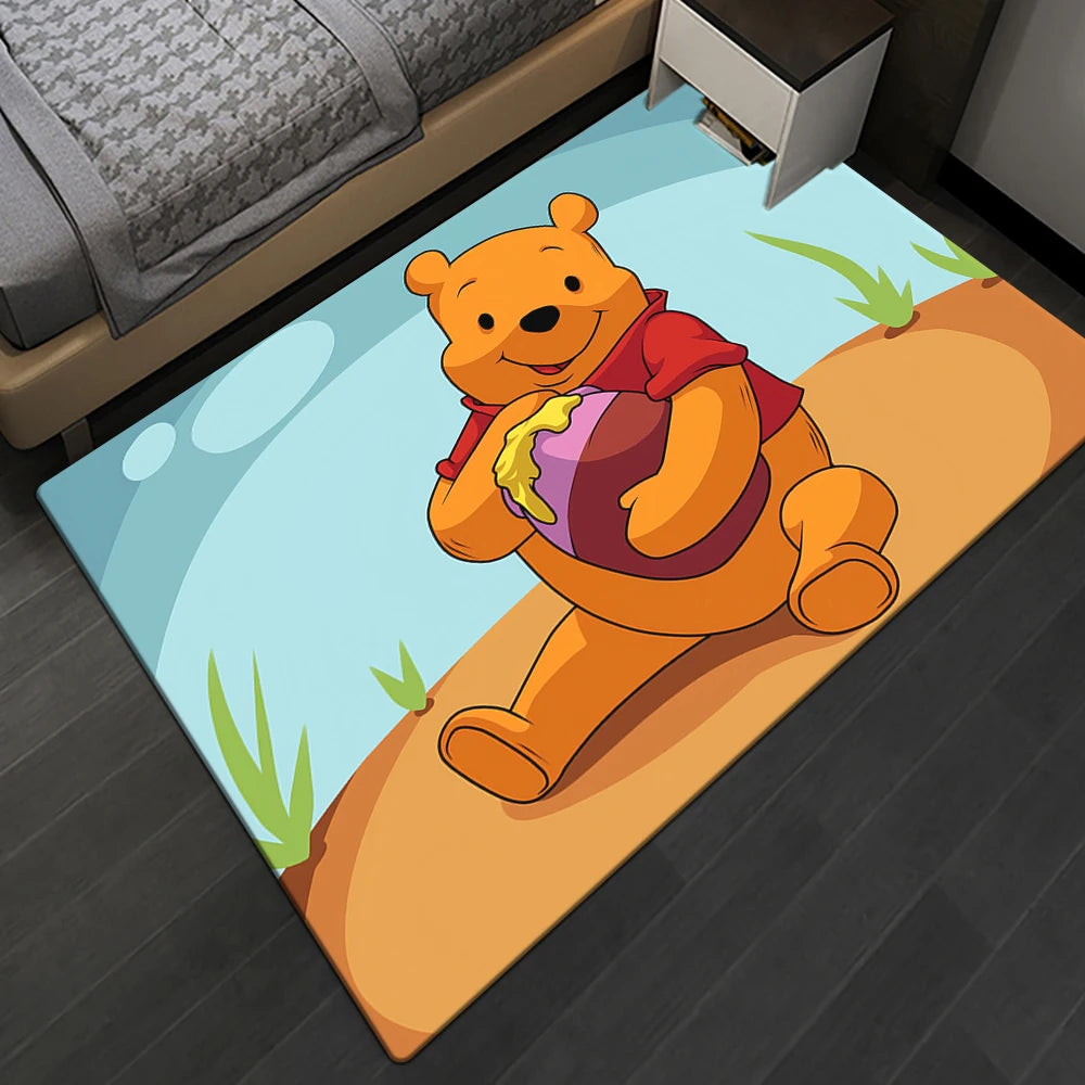 Winnie the Pooh Cartoon Printed Carpet .Living Room Bedroom Entrance Door Mat ,Sofa ,Toilets,Home Decoration Carpet. Picnic Rug
