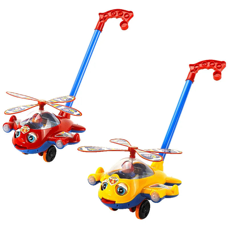 Hand Push Airplane Stroller Toy