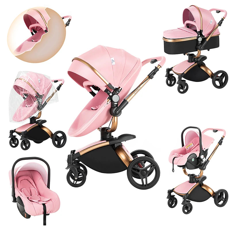 Biomimetic baby stroller 3 in 1 baby car light