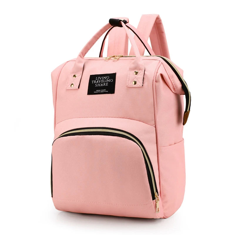 Large Capacity Canvas Mummy Bag Multifunctional Baby Bottle Thermal