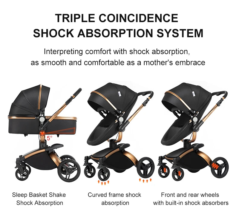 Biomimetic baby stroller 3 in 1 baby car light