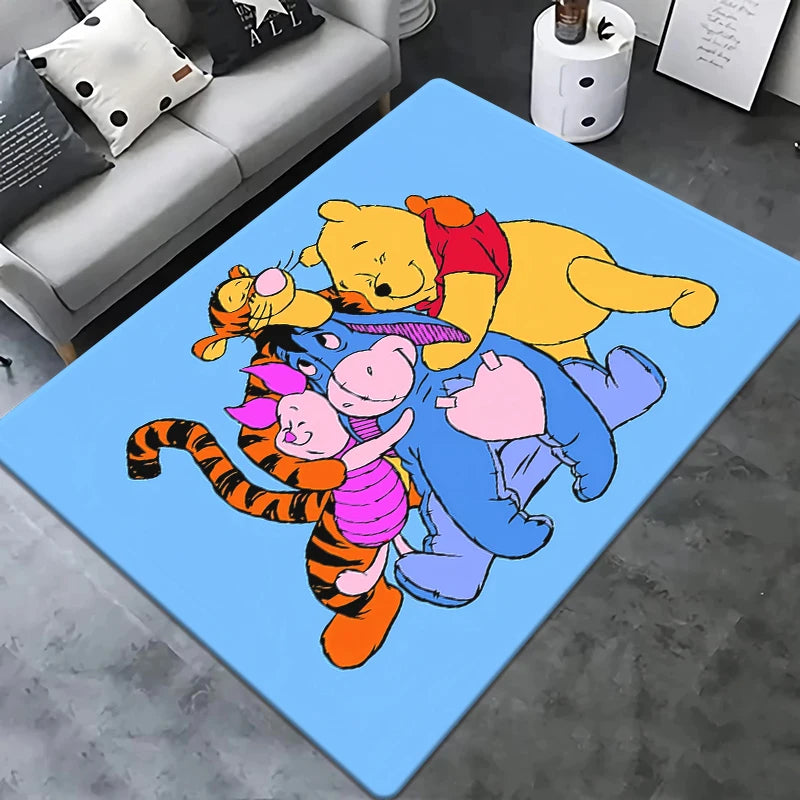 Winnie the Pooh Cartoon Printed Carpet .Living Room Bedroom Entrance Door Mat ,Sofa ,Toilets,Home Decoration Carpet. Picnic Rug