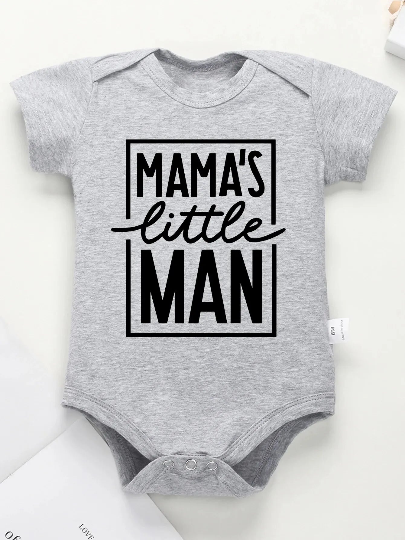 Mama's Little Man Baby Boy Clothes Khaki Pure Cotton Newborn Onesies Soft Skin-friendly Daily Casual Toddler Romper 0-24 Months