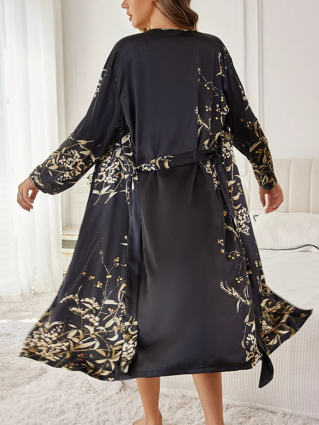 Elegant Robe Floral Print