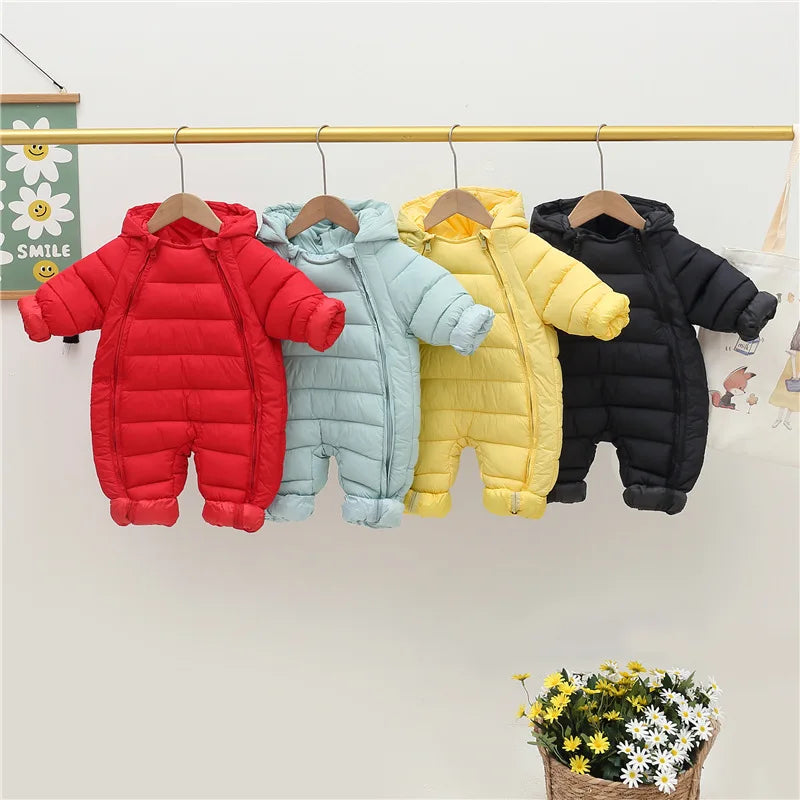 Jumpsuit crawling clothes for boys and girls aged 0-3 winter cotton