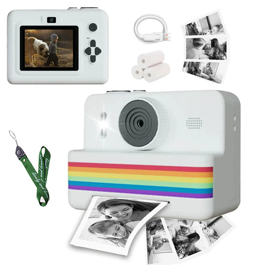 Mini Printer Portable Thermal Instant Print Photo Kids Camera 2.8inch HD