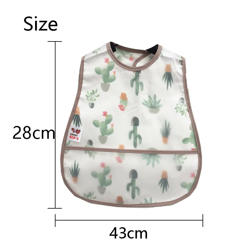 Waterproof Pocket Lunch Feeding Bibs Adjustable