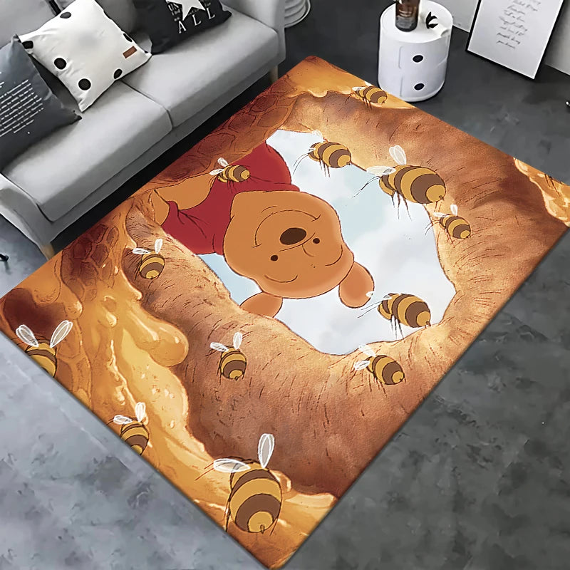 Winnie the Pooh Cartoon Printed Carpet .Living Room Bedroom Entrance Door Mat ,Sofa ,Toilets,Home Decoration Carpet. Picnic Rug