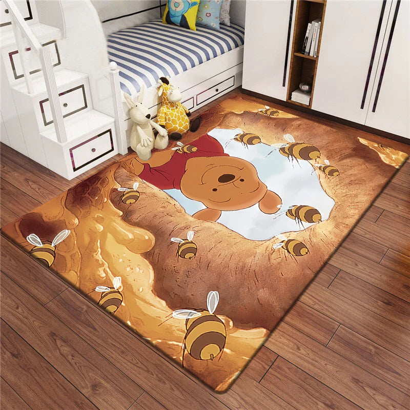 Winnie the Pooh Cartoon Printed Carpet .Living Room Bedroom Entrance Door Mat ,Sofa ,Toilets,Home Decoration Carpet. Picnic Rug