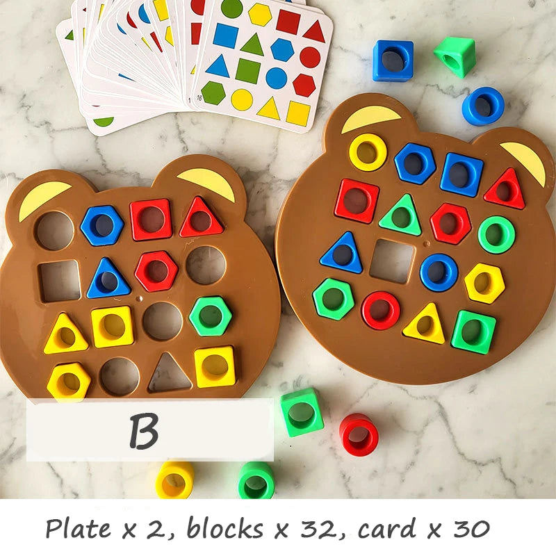 Matching Puzzle Colours Geometric Shape