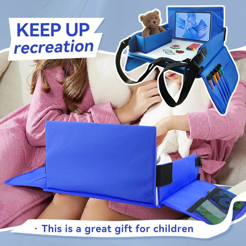 Kids Travel Seat Tray for Car Storage Table Drawing Board Safety