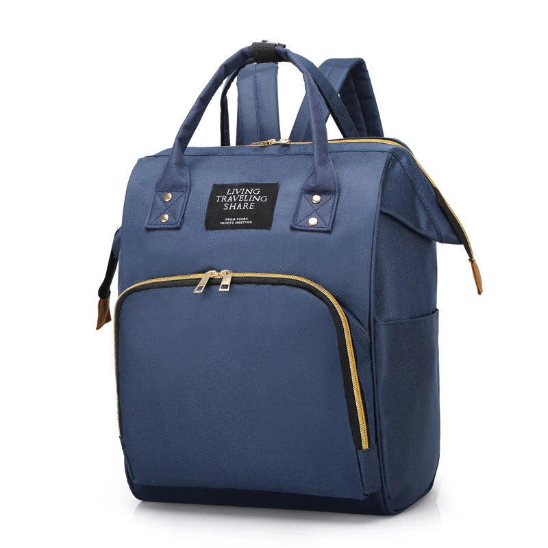 Large Capacity Canvas Mummy Bag Multifunctional Baby Bottle Thermal