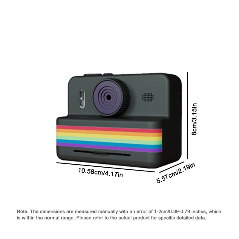 Mini Printer Portable Thermal Instant Print Photo Kids Camera 2.8inch HD