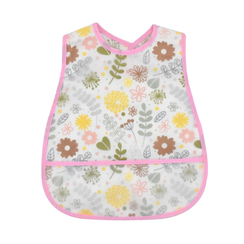 Waterproof Pocket Lunch Feeding Bibs Adjustable