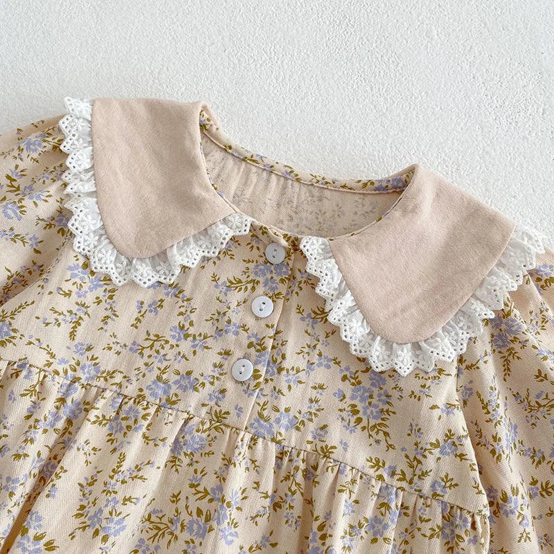 Flower Printing Princess Dress