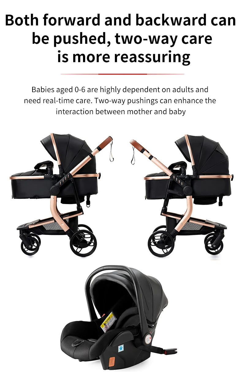 Baby Stroller lightweight  stroller 3 in1 baby car Baby carriage light trolley stroller with  bassinet