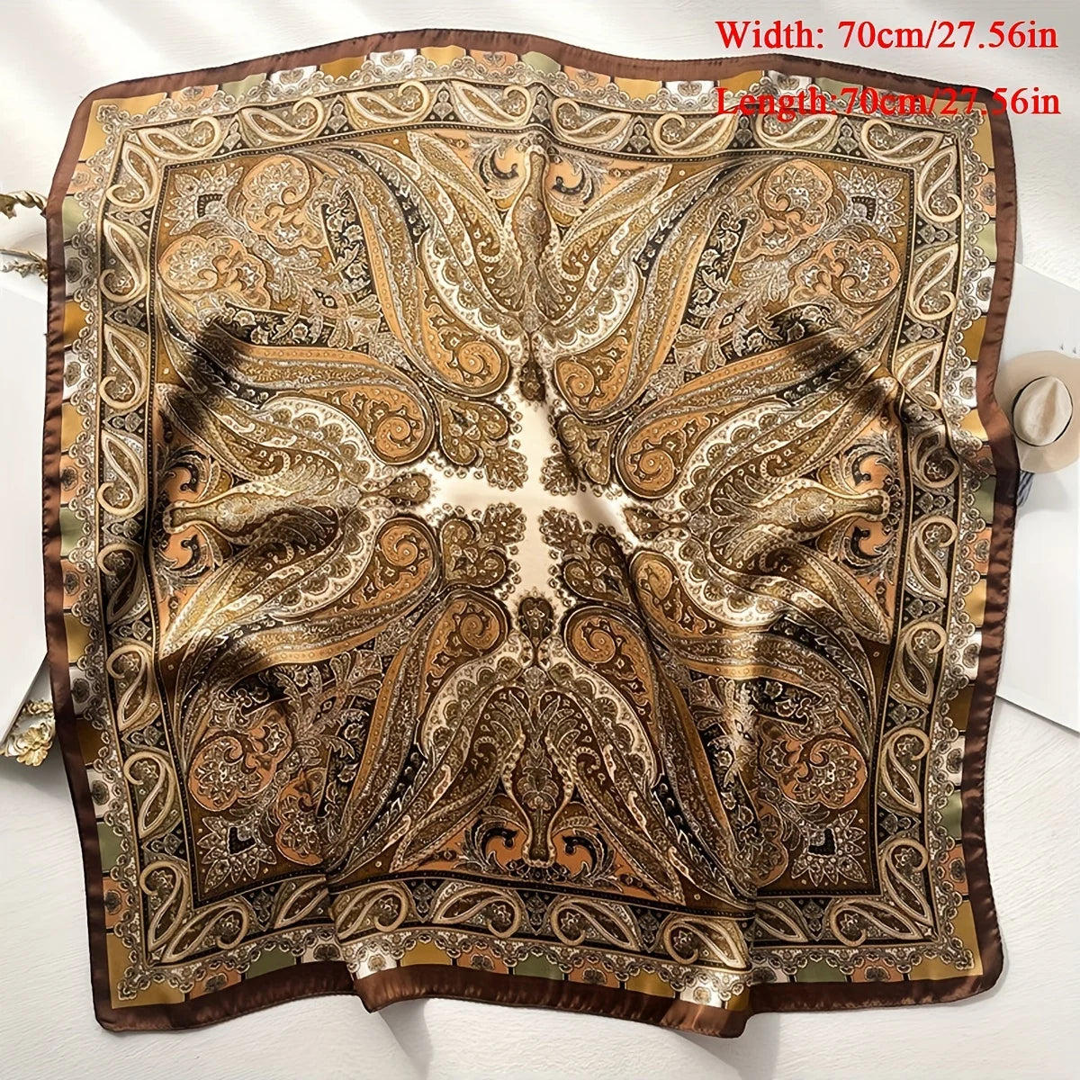 27.56" Print Small Square Scarf