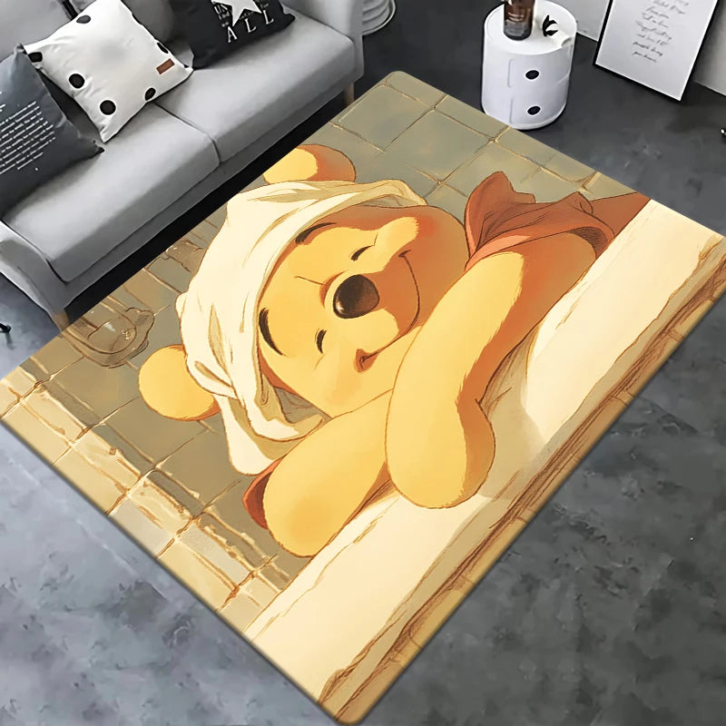 Winnie the Pooh Cartoon Printed Carpet .Living Room Bedroom Entrance Door Mat ,Sofa ,Toilets,Home Decoration Carpet. Picnic Rug