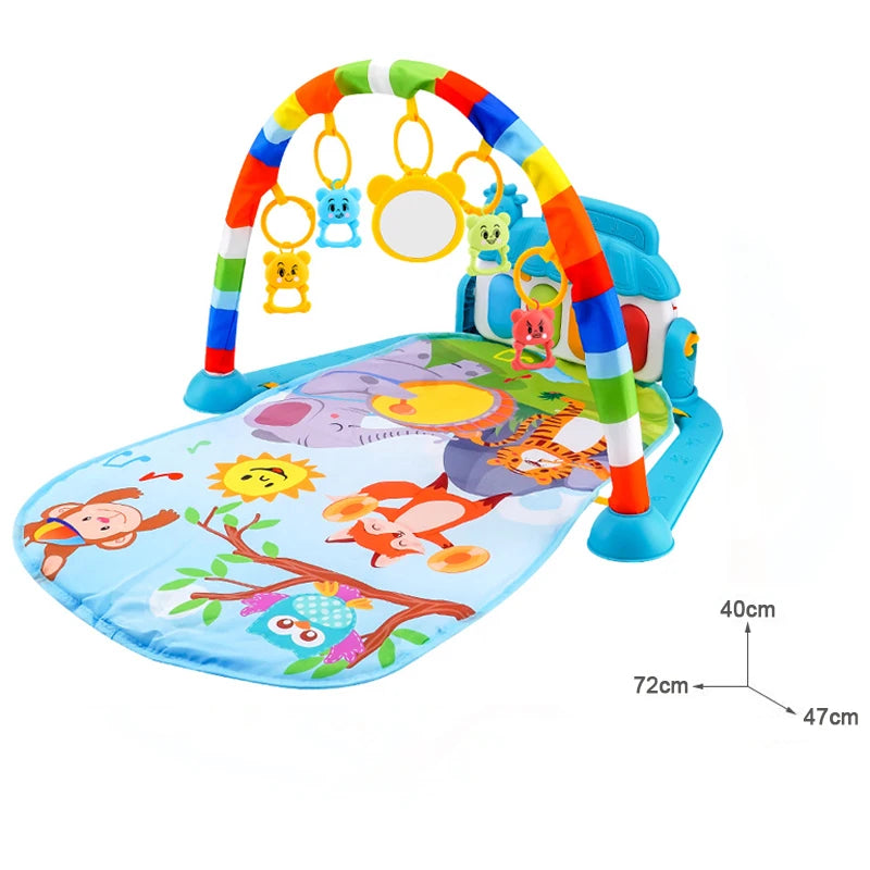 Musical Activity Gym Rack Play Mat Kid Rug Puzzle Mat Carpet Piano
