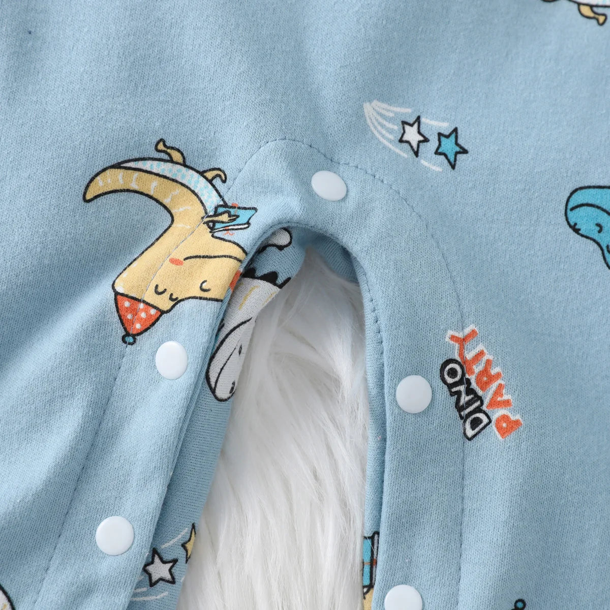 hibobi 100% Cotton Newborn Jumpsuit Comfortable Cute Animal Patterns Round Neck Baby Crawling Suit 0-18m Toddler Onesie