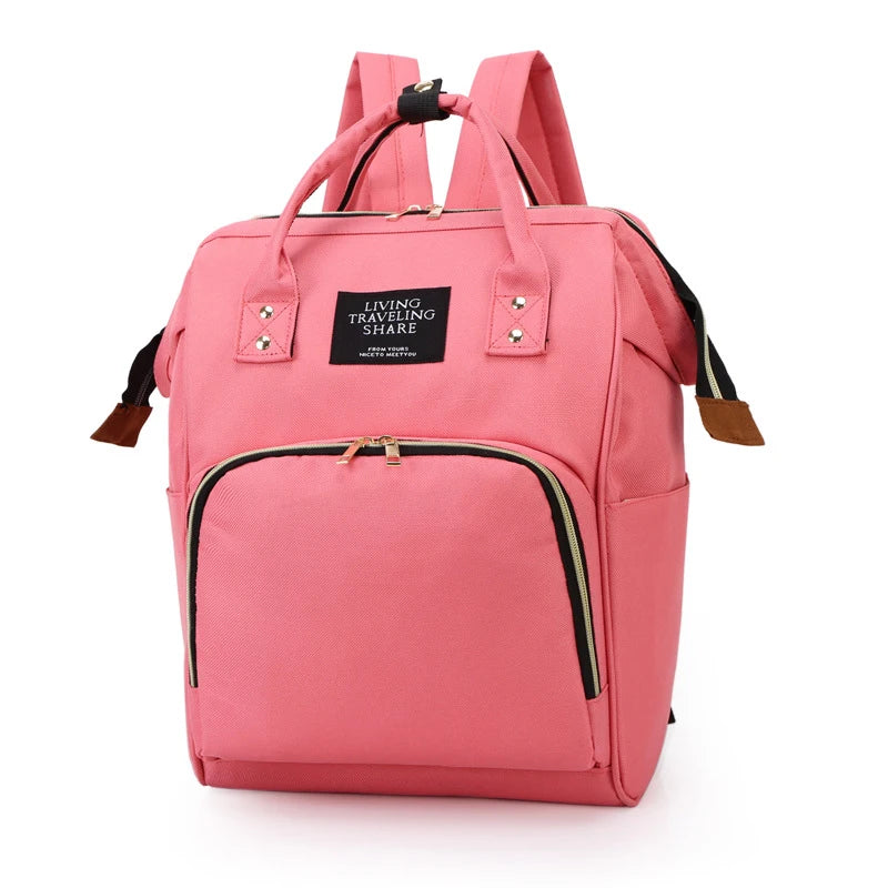 Large Capacity Canvas Mummy Bag Multifunctional Baby Bottle Thermal