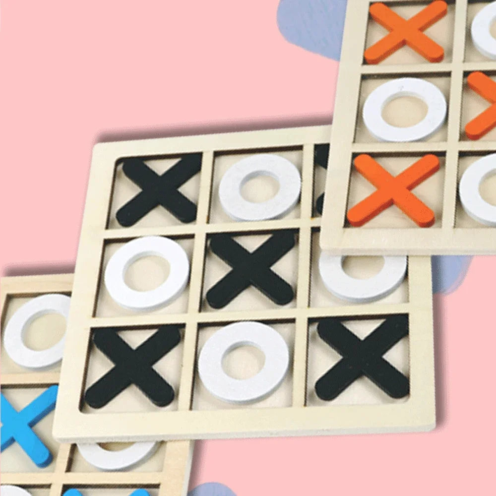 Wooden XO Tic Tac Toe Game Mini