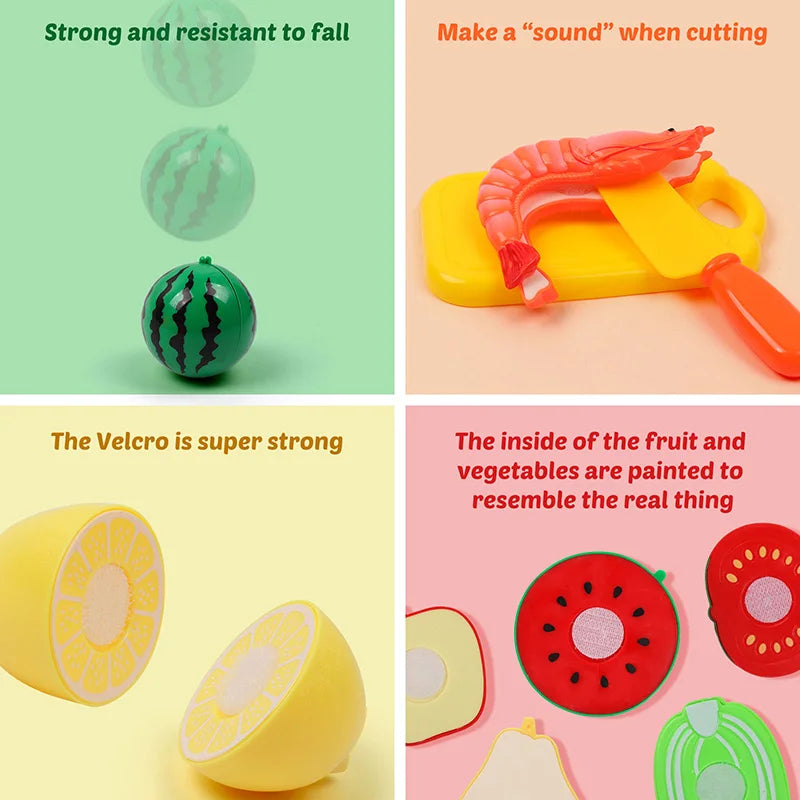 3-6 Years Old Child Vegetables and Fruits Kitchen Toys Set