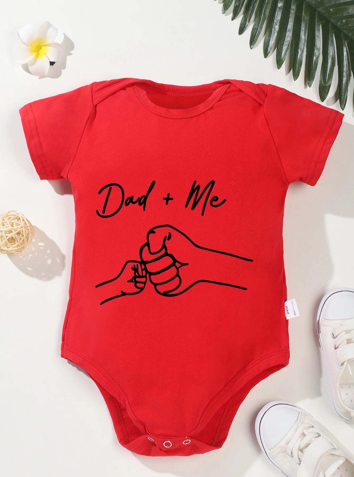Clothes Rompers Dad and Me Printing Trendy Short Sleeve Bodysuit Newborn Infant Toddler Baby Girl Boy Jumpsuit High Quality