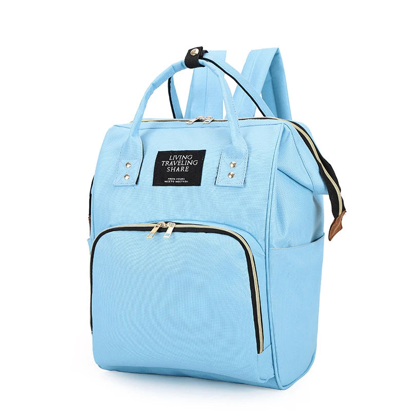 Large Capacity Canvas Mummy Bag Multifunctional Baby Bottle Thermal