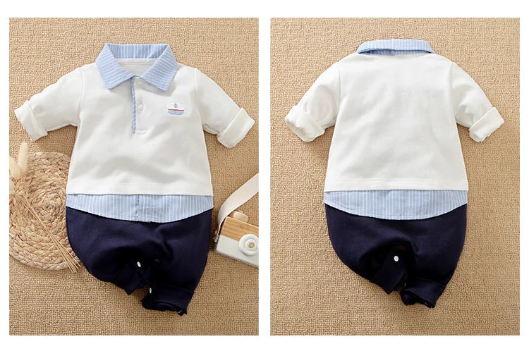 relaxation POLO shirt Boy Clothes Newborn Baby Romper Spring and autumn Long Sleeves cotton comfortable Infant Jumpsuits 0-18M
