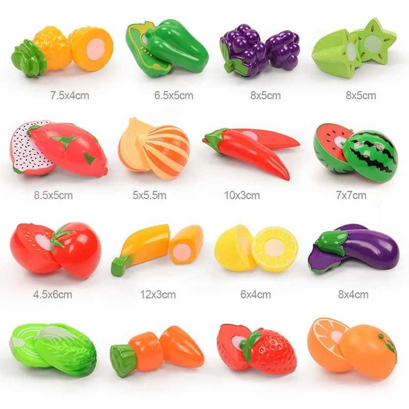 3-6 Years Old Child Vegetables and Fruits Kitchen Toys Set