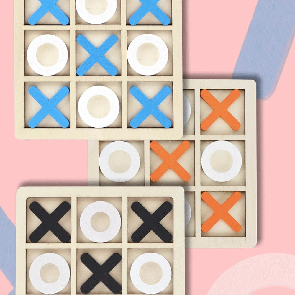 Wooden XO Tic Tac Toe Game Mini