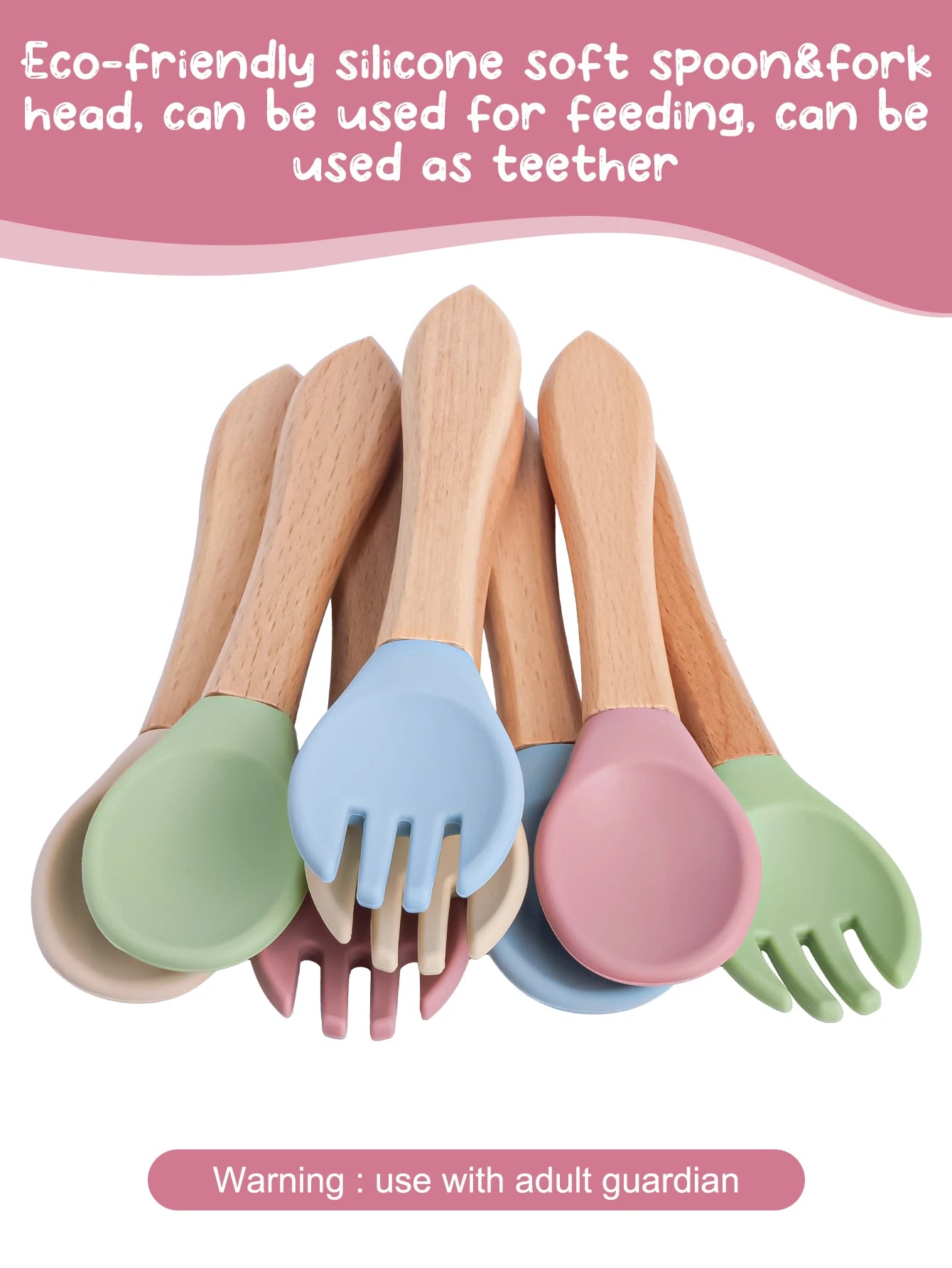 3PCS Silicone Baby Feeding Set